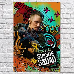 Плакат "Загін самогубців, Рік Флег
, Suicide Squad, Rick Flag", 60×40см