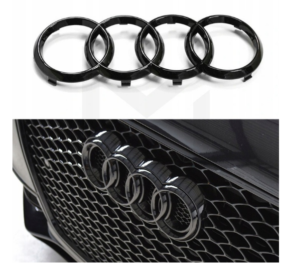 Емблема передня Audi 275*95 мм. Чорний глянець.