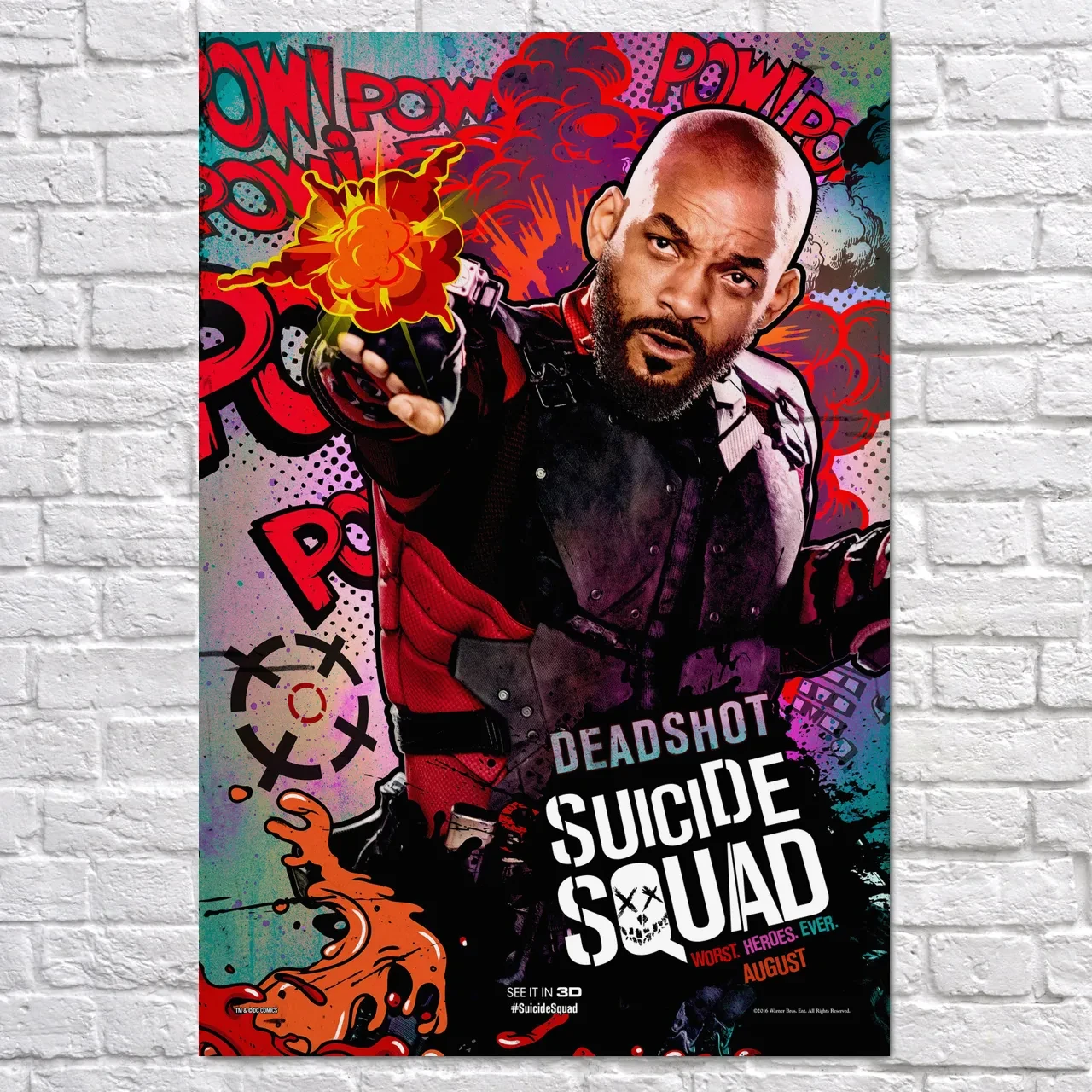 Плакат "Загін самогубців, Дедшот, Suicide Squad, Deadshot", 60×40см