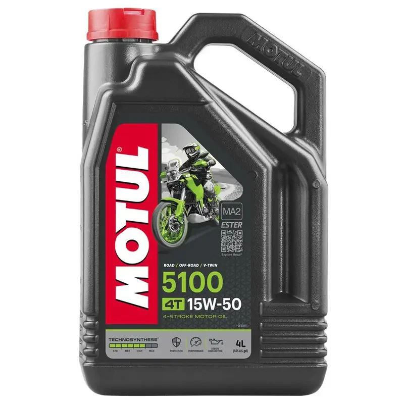 Олива для 4 тактних двигунів MOTUL 5100 4T SAE 15W50 4 л (836741/104083)