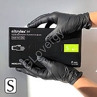 Рукавиці нітрилові Nitrylex Black розмір S чорні 100 шт