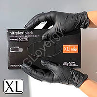 Рукавиці нітрилові Nitrylex Black розмір XL чорні 100 шт