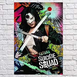 Плакат "Загін самогубців, Катана, Suicide Squad, Katana", 60×40см