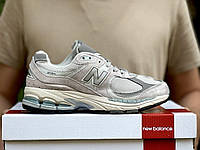 Мужские кроссовки New Balance 2002R Grey (Cерые) Обувь Нью Баланс 2002Р натуральный замш сетка демисезон