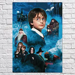 Плакат "Гаррі Поттер та філософський камінь (2001), Хогвартс Експрес, Harry Potter", 60×43см