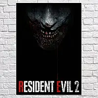 Плакат "Обитель зла 2, Resident Evil 2", 60×43см