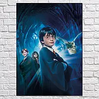 Плакат "Гарри Поттер и философский камень (2001), Букля, Гермиона и Рон, Harry Potter", 60×43см