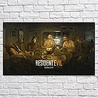 Плакат "Обитель зла 7, семейство Бейкеров, Resident Evil 7: Biohazard", 35×60см