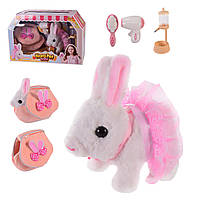 Мягкая интерактивная игрушка 933-25E (12шт/2) кролик, в наборе сумочка, акс-ры, в коробке 43*19*28 см, р-р