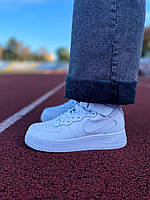 Мужские базовые стильные демисезонные кроссовки Nike Air Force 1Classic High White Premium , белые