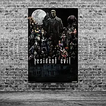 Плакат "Оселя зла, персонажі гри, колаж, Resident Evil", 60×40см, фото 3