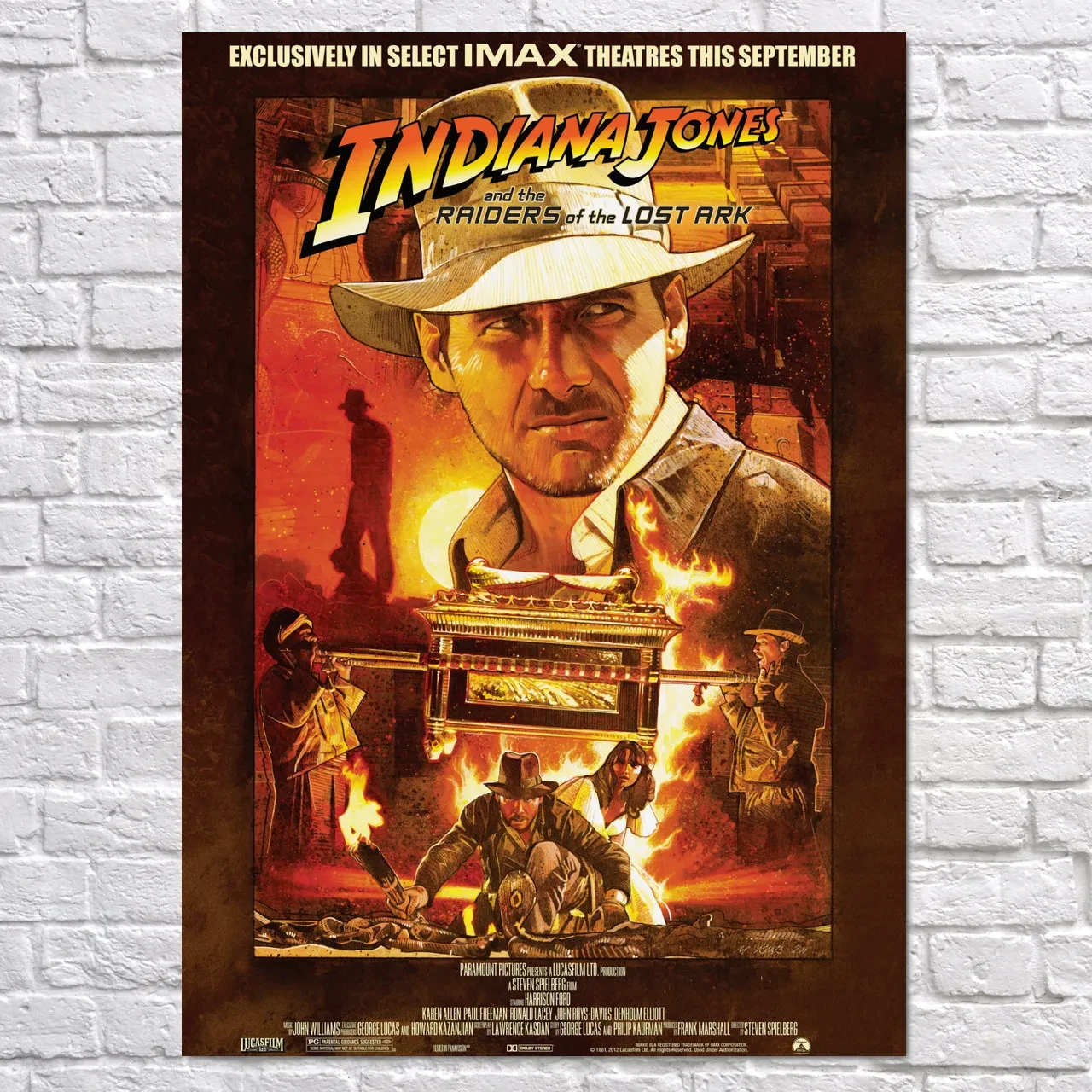 Плакат "Індіана Джонс: У пошуках втраченого ковчега, Indiana Jones (1981)", 60×43см