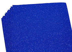Фоаміран 1,7 мм темно-синій із глітером — 10листів, 17GLA4-022