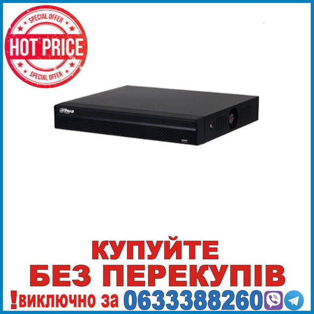 DHI-NVR1108HS-8P-S3/H 8-канальний 1U 8PoE Lite відеореєстратор