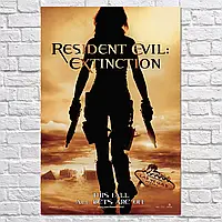 Плакат "Обитель зла 3: Вымирание, Resident Evil 3: Extinction (2007)", 89×60см