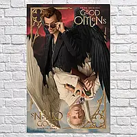 Плакат "Добрі передвісники, серіал, Good Omens", 60×39см