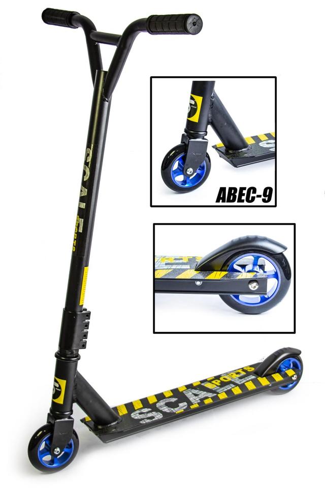 Трюковий самокат Scale Sports Extreme. Підшипники Abec-9. Чорний колір