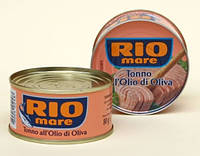 Тунец Rio MareTonno all'olio d'oliva в оливковом масле 80 г. (Италия)