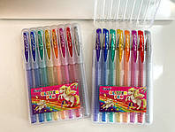 Набір гелевих ручок 8 кольорів глітер JO