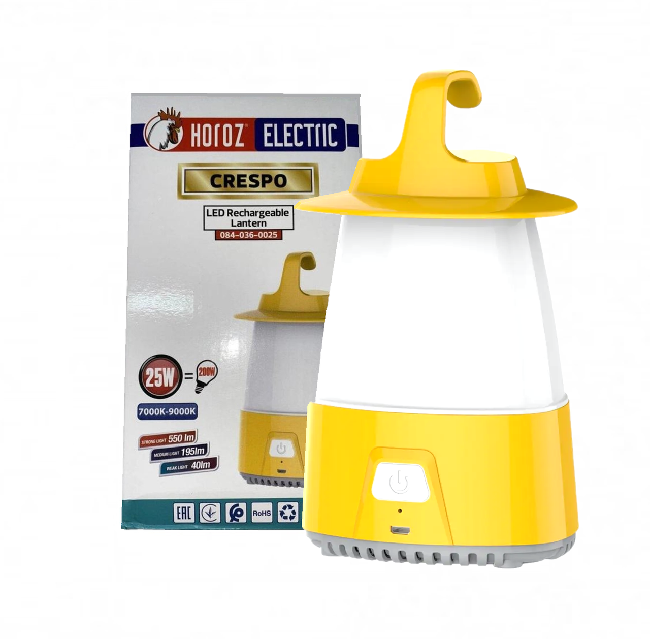 25W LED фонарь "CRESPO" аккумуляторный Horoz Electric (084-036-0025-010)