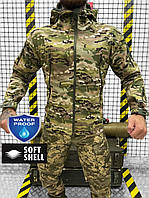 Тактическая куртка мультикам SoftShel , военная осенняя куртка мультикам софтшел армейская куртка