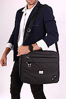Мужская деловая сумка для документов, ноутбука, сумка-мессенджер, текстильная, читайте описание товара