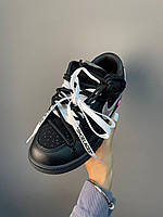 Кроссовки, кеды отличное качество Nike SB Dunk x Off White Black Silver Размер 38