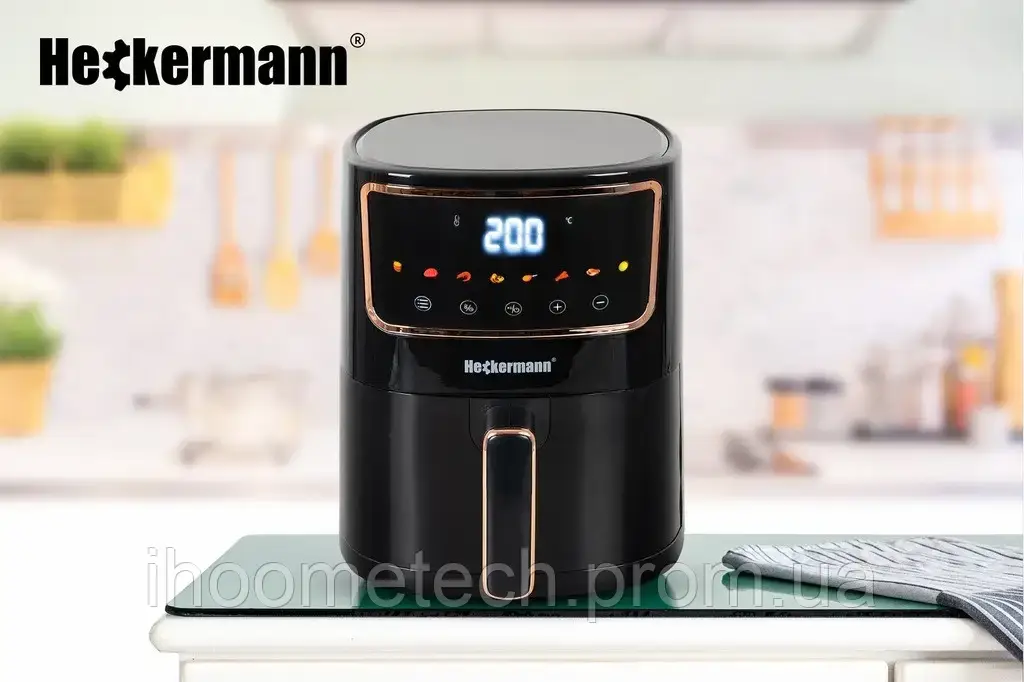 Air fryer Heckermann 4,7 л Фритюрница электрическая 1800 Вт (Аэрогриль с сенсорнем управлением ) - фото 1 - id-p1947622626