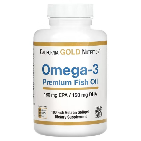 Омега-3 Тригліцериди 1000 мг 100 капс (180 ЕПК/120 ДГК) California Gold Nutrition USA