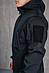 Водонепроникна Куртка чоловіча тактична Soft shell демісезонна (на блискавці з капюшоном) ДСНС, фото 10