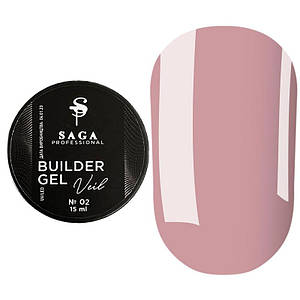 Гель для нарощування SAGA Builder Gel Veil №2 Orchid 15 мл