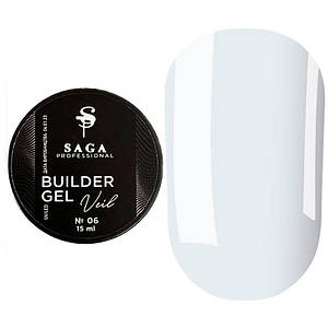 Гель для нарощування SAGA Builder Gel Veil №6 Clear 15 мл