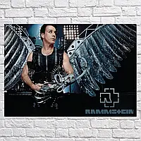 Плакат "Рамштайн, Тилль с крыльями, Rammstein", 42×60см