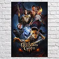 Плакат "Врата Балдура 3, Baldur's Gate 3", 106×71см