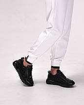 Кросівки Evromoda 97108 38 чорний шкіра 36, фото 4