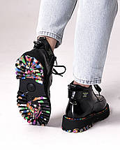 Черевики лакові Evromoda 101218 38 чорні 36, фото 2