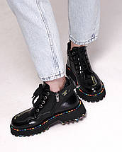 Черевики лакові Evromoda 101218 38 чорні 36, фото 4