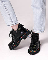 Черевики лакові Evromoda 101218 38 чорні 36, фото 5