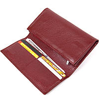 Современный кошелек для женщин ST Leather 19392 Темно-красный Отличное качество