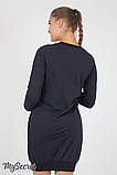 Сукня для вагітних і годування Margarita DR-36.151 темно-синя S, фото 4