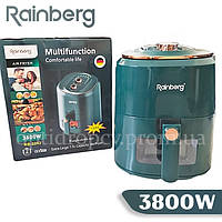 Аэрофритюрница для дома с таймером Rainberg RB-2242 3800W на 6 л безмасляная фритюрница