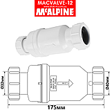 Сифон зі зворотним клапаном силіконовою мембраною 32х40 мм компресійне з'єднання MACVALVE-12 McALPINE, фото 3