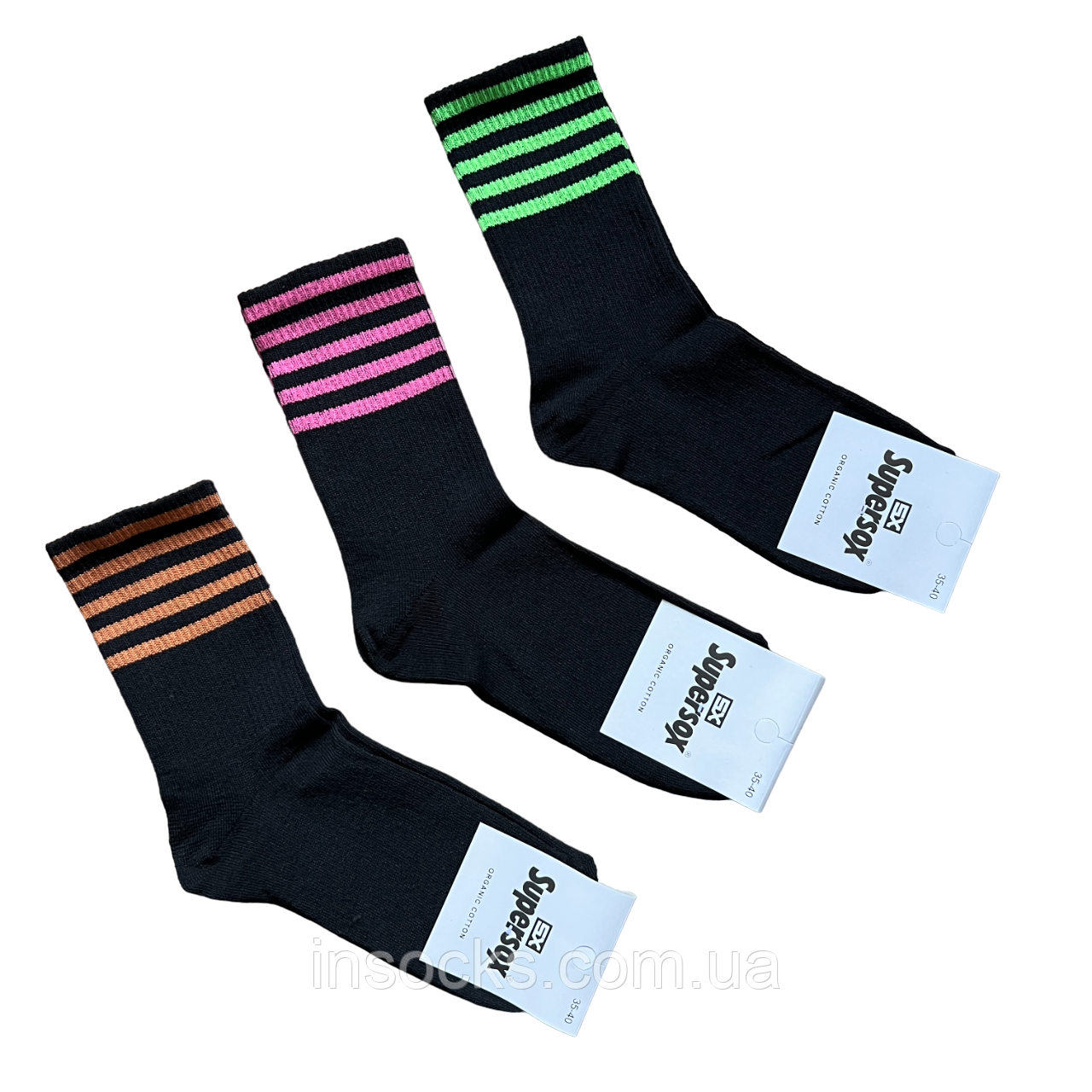 Шкарпетки жіночі "Supersox". 35-40р. Середньої висоти, демісезонні.