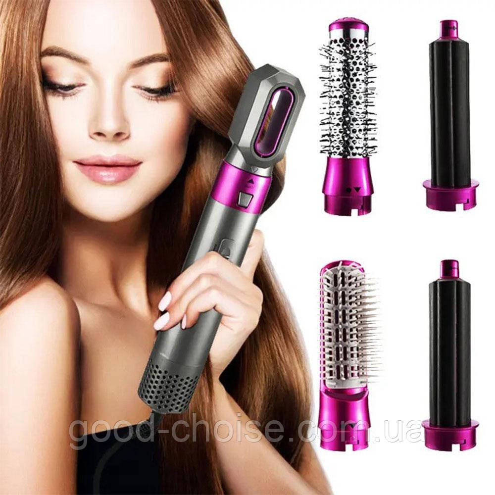Фен стайлер 5в1 Hot Air Styler, 1000Вт / Фен гребінець для укладання волосся / Мультистайлер для волосся / Фен браш, фото 1