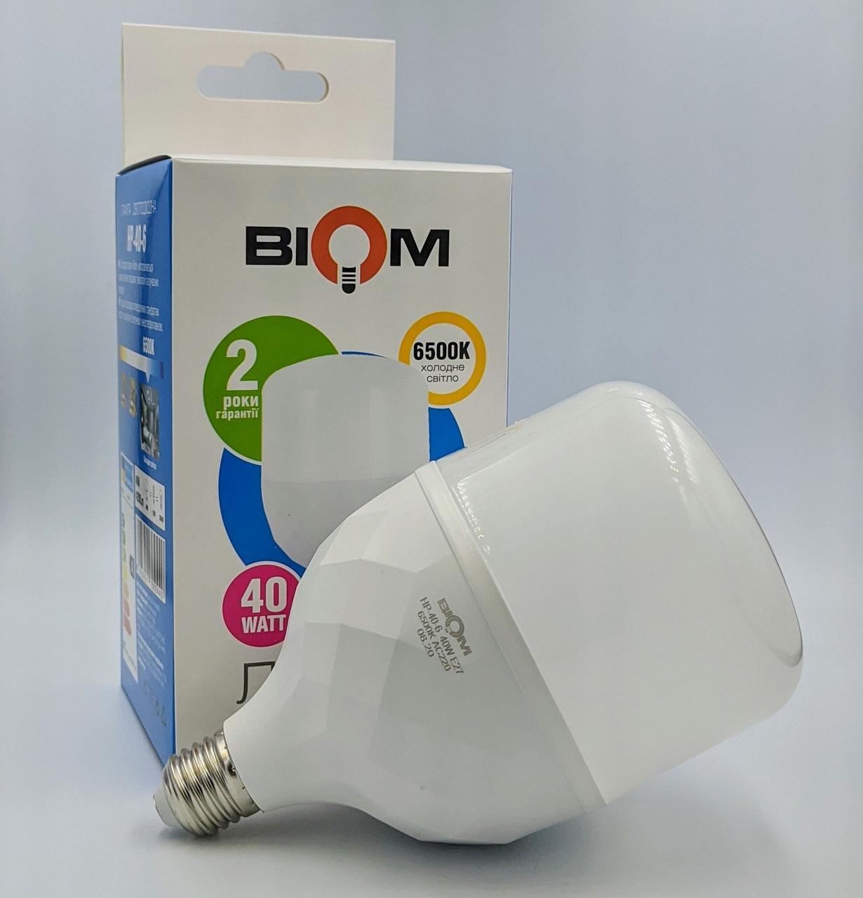 Світлодіодна лампа Biom HР 40W E27 6500К