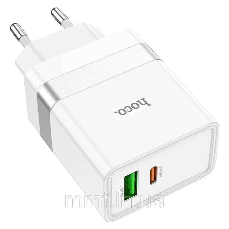 МЗП  HOCO N21 Extension speed PD30W+QC3.0 charger (EU) / white