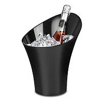 Кулер для игристого вина, пластик, черный цвет, форма флюте, 5 л