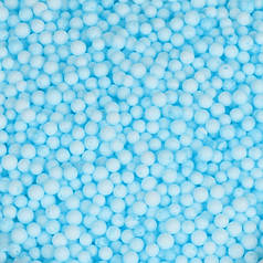 022 Пінопластові кульки 2-3 мм Макарун блакитні (500 мл)