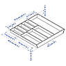 Лоток для столових приборів IKEA UPPDATERA 52x50 см Дерев'яний 704.331.04, фото 5