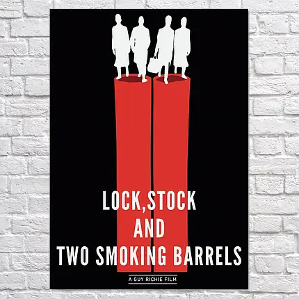 Плакат "Карти, гроші та два стволи, що димлять, Lock,stock and two smoking barrels (1998)", 60×43см, фото 2